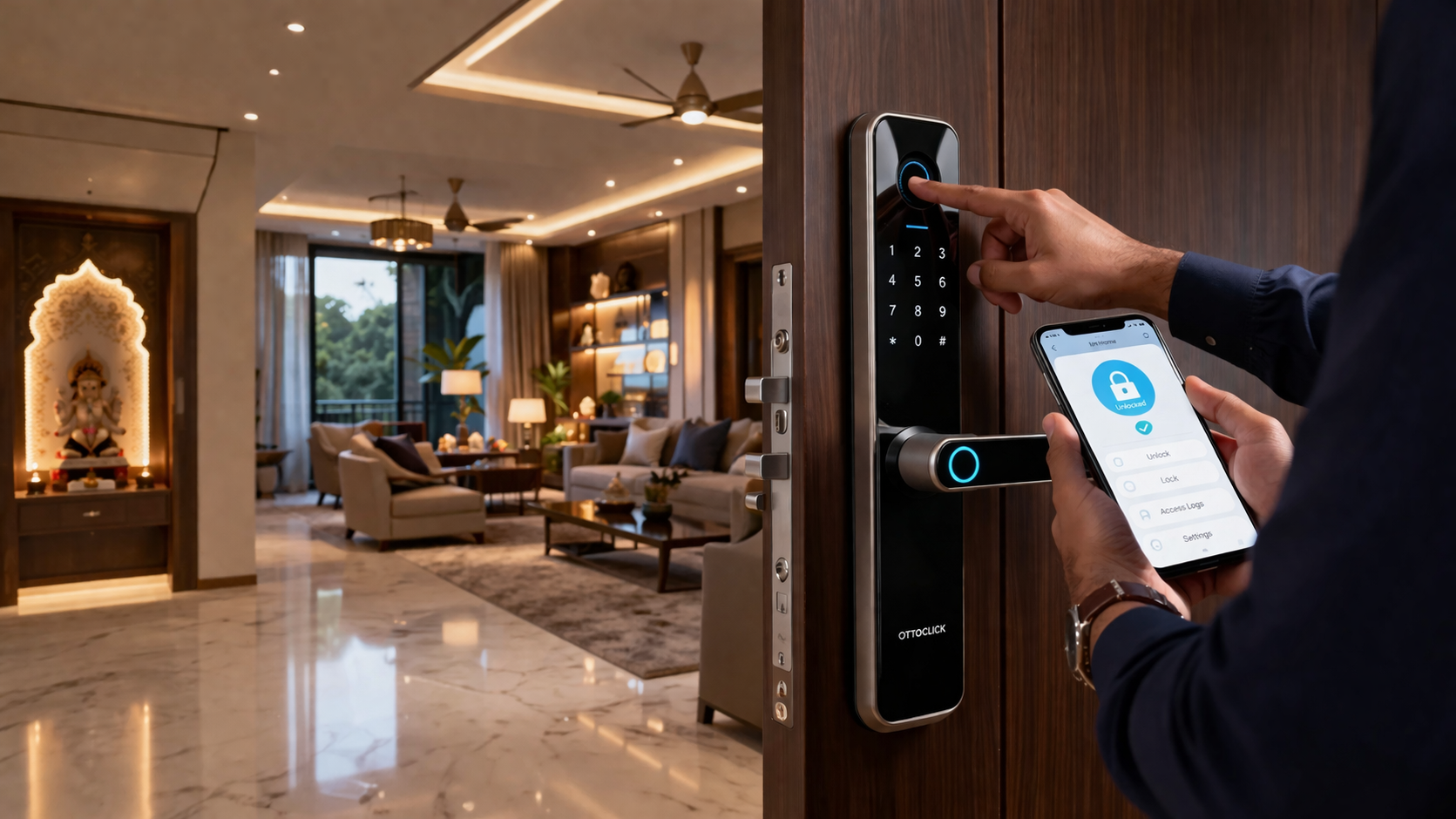 smart door locks , ottoclick smart locks , security locks , face locks ,